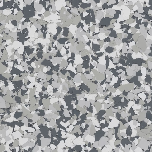 Gravel decorative flake pattern
